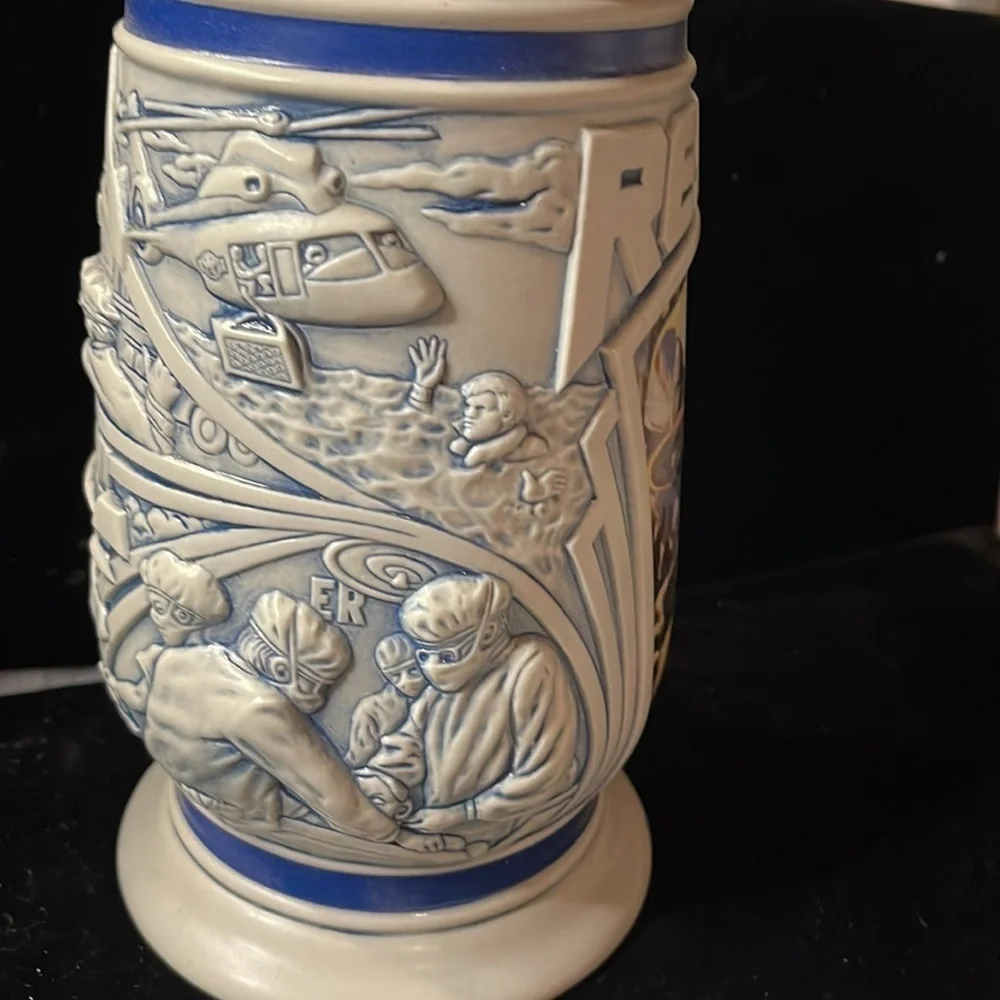 AVON -1997-Vintage Tribute to Rescue Workers Stein made in Brazil #22449